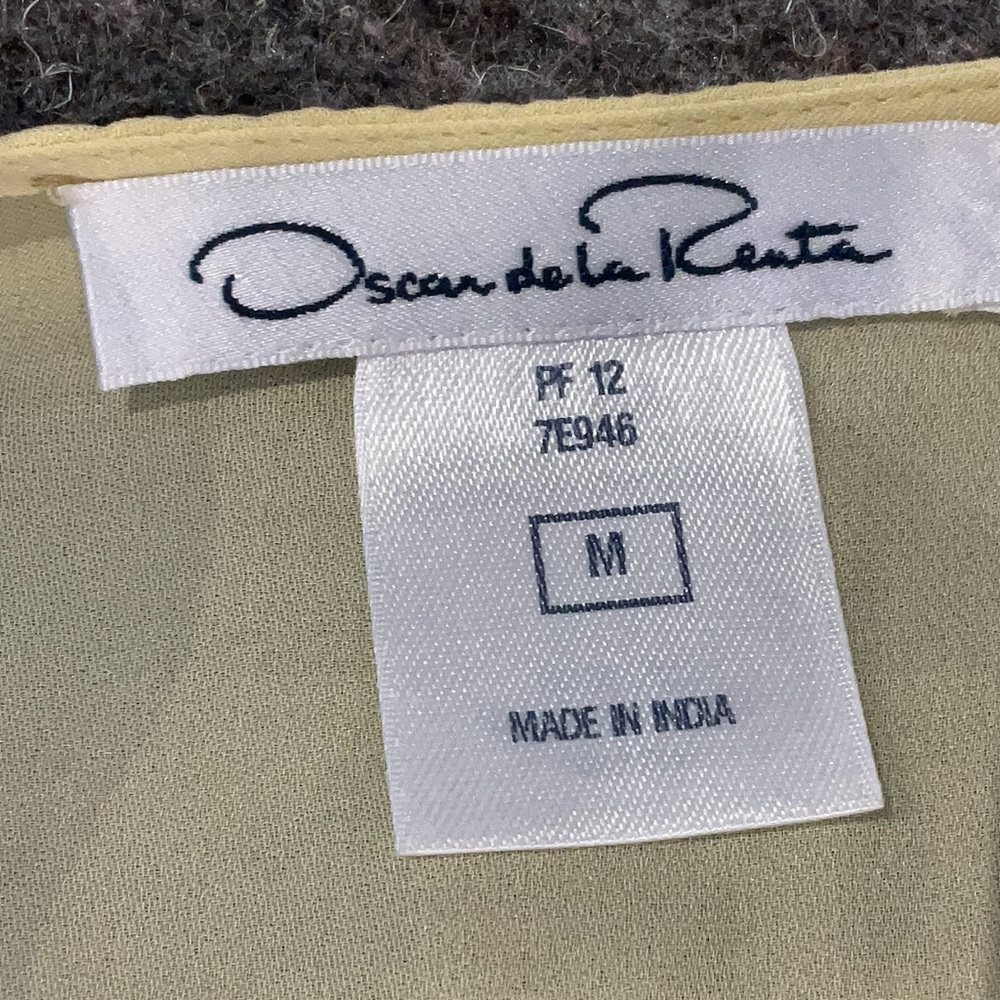 Oscar De La Renta Yellow Sheer Silk Cocktail Kaftan Dress Medium - Picture 3 of 3